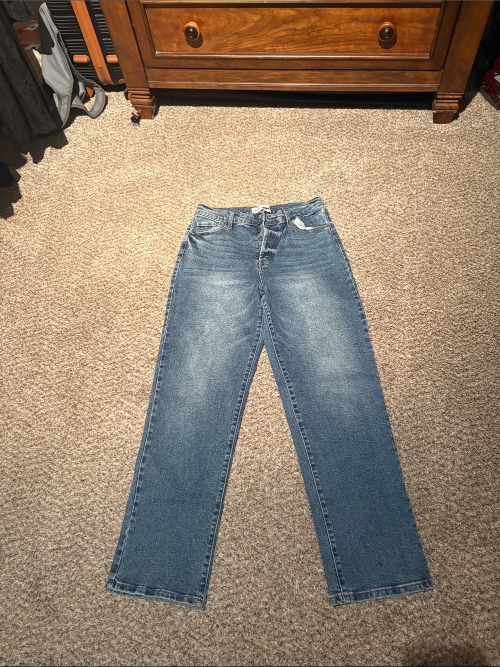 Fashion Nova Classic High-Rise Straight Leg Jeans - Blue